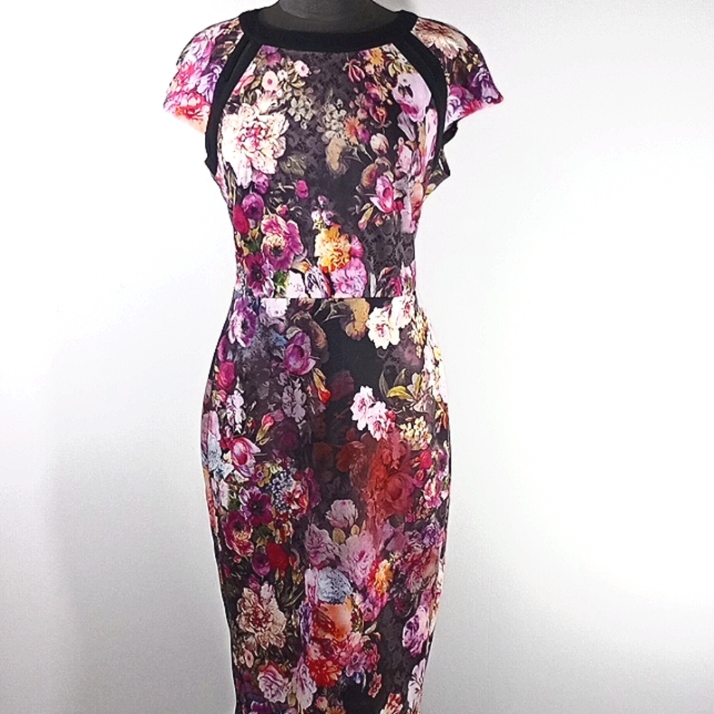 Floral dress Beige by eci sz12